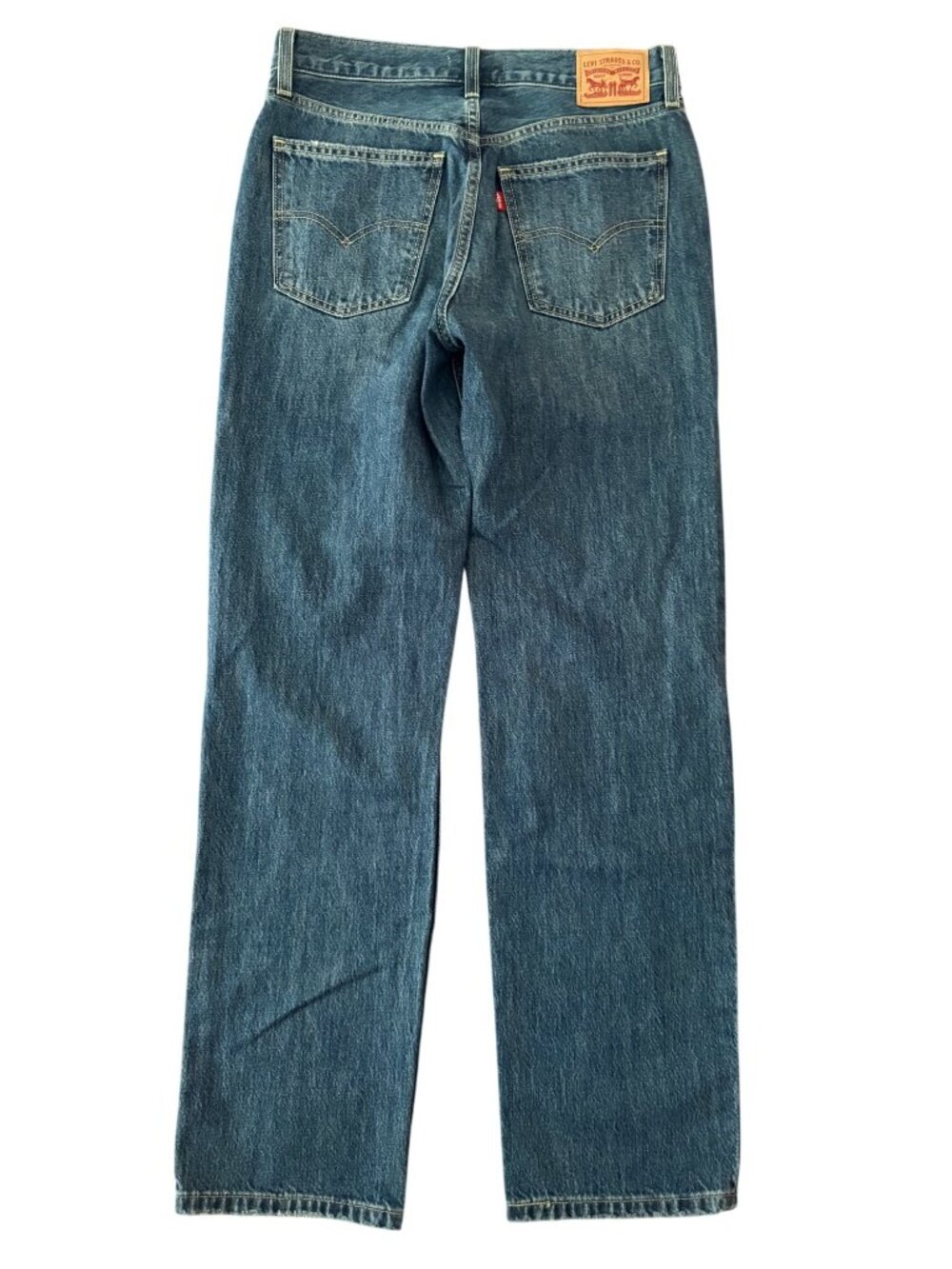 Levi’s Low Pro Straight Medium Wash Distressed Denim Jeans Size 27 - Picture 4 of 12